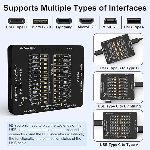 Treedix USB Cable Tester USB Cable Checker Data Wire Fast Detection - Image 2