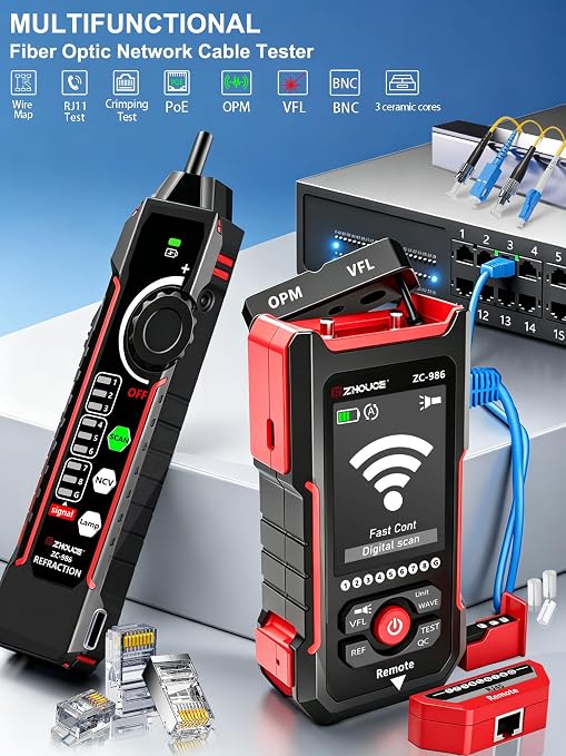 Network Cable Tester with Optical Power Meter, Ethernet Cable Tester Test - Image 2