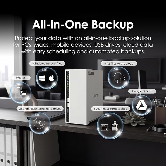 QNAP TS-233-US 2 Bay Affordable Desktop NAS - Image 4