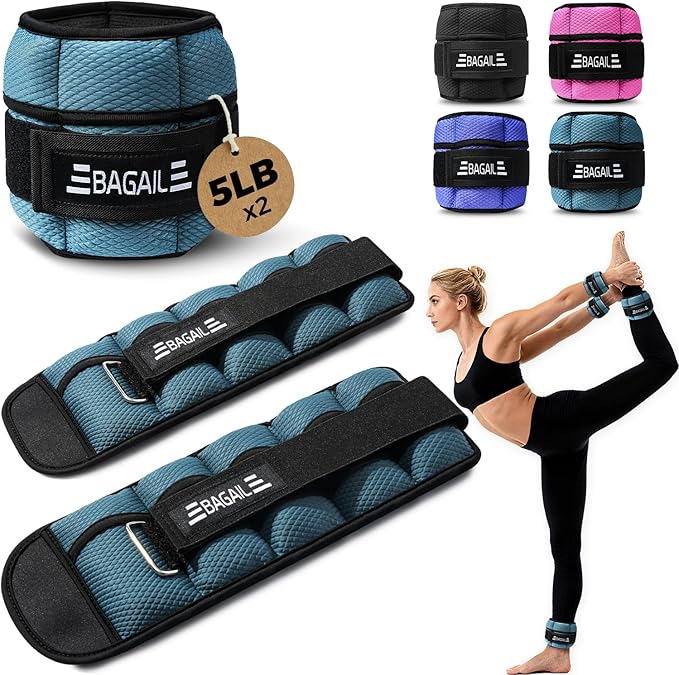 BAGAIL Ankle Wrist Weights for Women & Men, One Pair of 1/2/4/6/8/10 LBS by BAGAIL