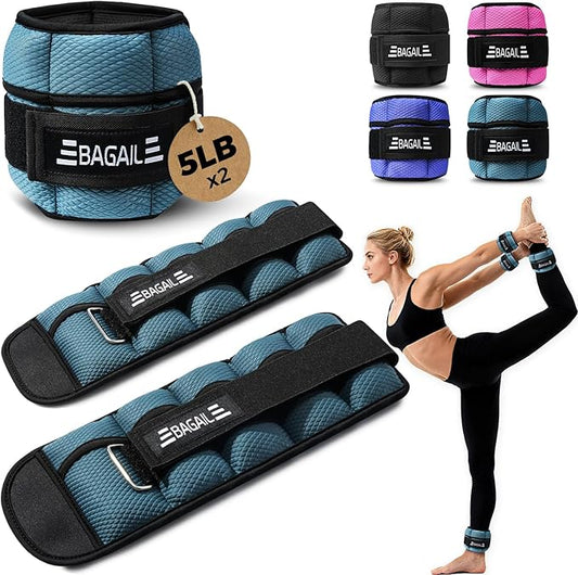 BAGAIL Ankle Wrist Weights for Women & Men, One Pair of 1/2/4/6/8/10 LBS by BAGAIL