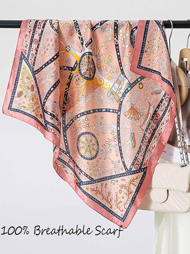 Silky Scarf for Women Lightweight Satin Bandanas Neck Hair Wrap For Sleeping - Image 4