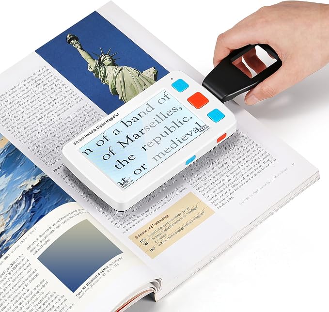 5.0 Inch Portable Digital Magnifier, 4X-32X Zoom Electronic Reading Aid - Image 8