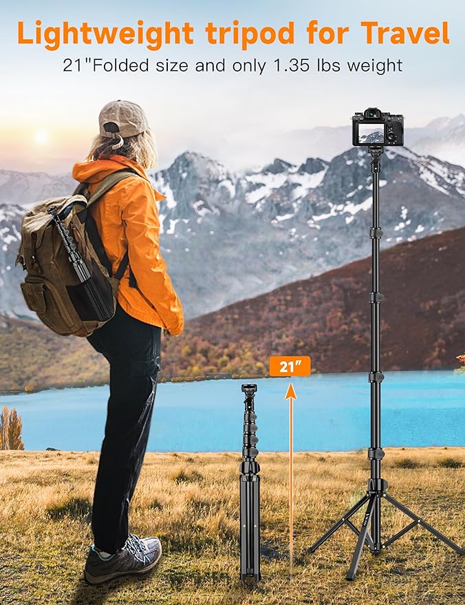 Phone Tripod, Camera Stand for iPhone, Compatible - Image 5