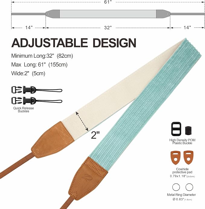 Padwa Lifestyle Corduroy Camera Strap - Image 7