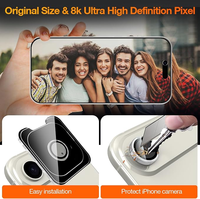 YMHML 3 Pack Compatible for iPhone Air Privacy Screen Protector Tempered Glass - Image 5