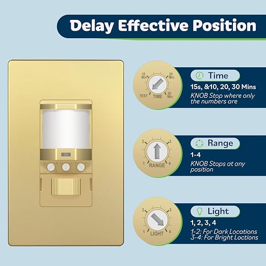 TOPGREENER Occupancy/Vacancy PIR Motion Sensor Light Switch, Learning Function - Image 2