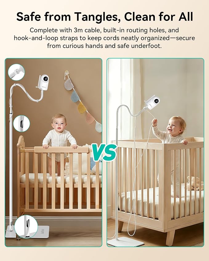 Jartoo Baby Monitor Floor Stand Holder Mount Compatible - Image 4