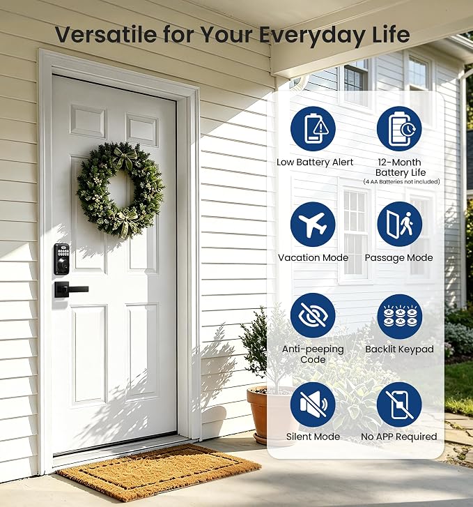 Veise Keyless Entry Door Lock - Image 5
