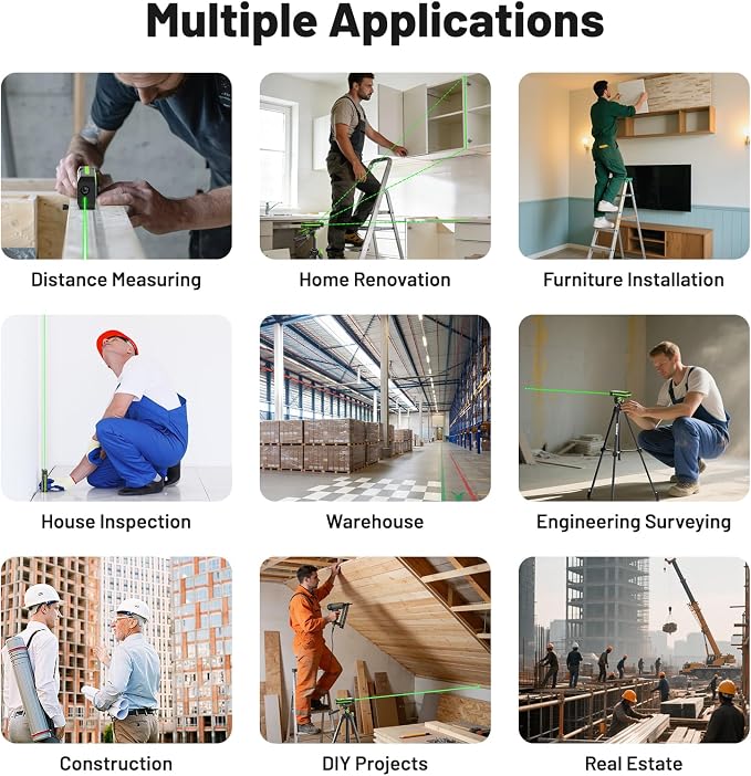 Huepar 395FT Bluetooth Green Laser Measuring Tool - Image 5