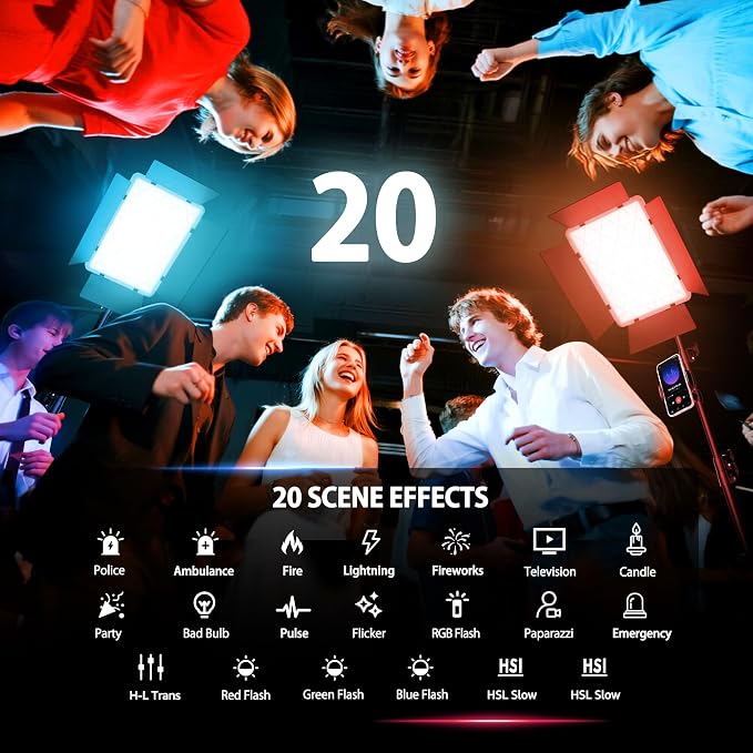 NiceVeedi 2-Pack RGB Photography Lighting - Image 4