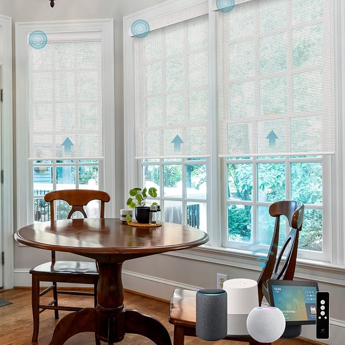 SmartWings Motorized Shades 5% Openness Work by SmartWings