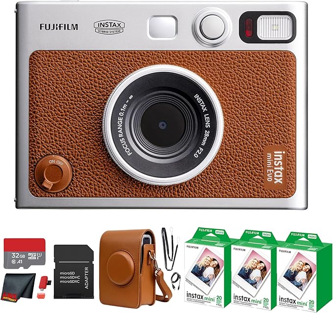 Fujifilm Instax Mini EVO Hybrid Instant Camera Bundle by FUJIFILM