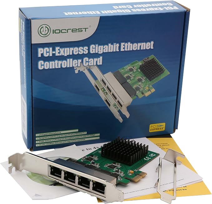 4 Port Quad Gigabit Ethernet PCI Express 2.1 PCI-E x1 Network Interface Card - Image 6