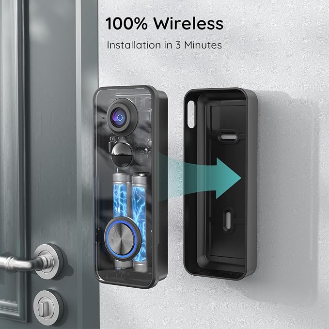 BOIFUN Video Doorbell Camera Wireless, 180° Wide View, 2K HD, No Subscription - Image 6