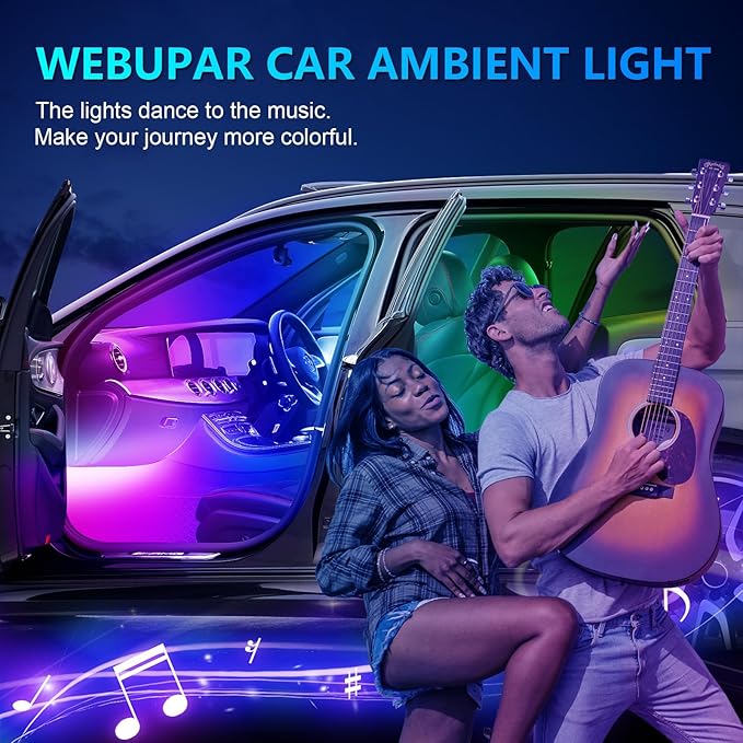 Dreamcolor Acrylic Interior Car Lights - 18 in 1 RGB LED Strip Lights - Image 6