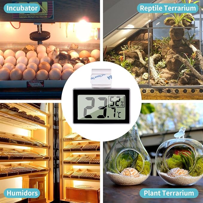 Digital Reptile Thermometer for Tank, Temperature and Humidity Monitor - Image 7