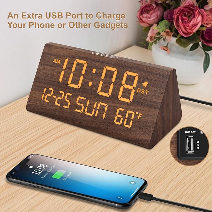 DreamSky Digital Alarm Clock for Bedrooms - Image 5