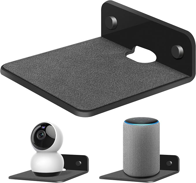 WISDING Small Floating Shelves, 4.25" Wall Metal Speaker Mount Shelves - Image 4