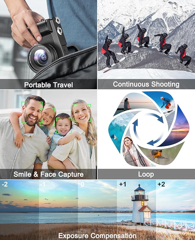 4K Digital Camera for Beginners & Teens, Autofocus 48MP Vlogging Camera for - Image 6