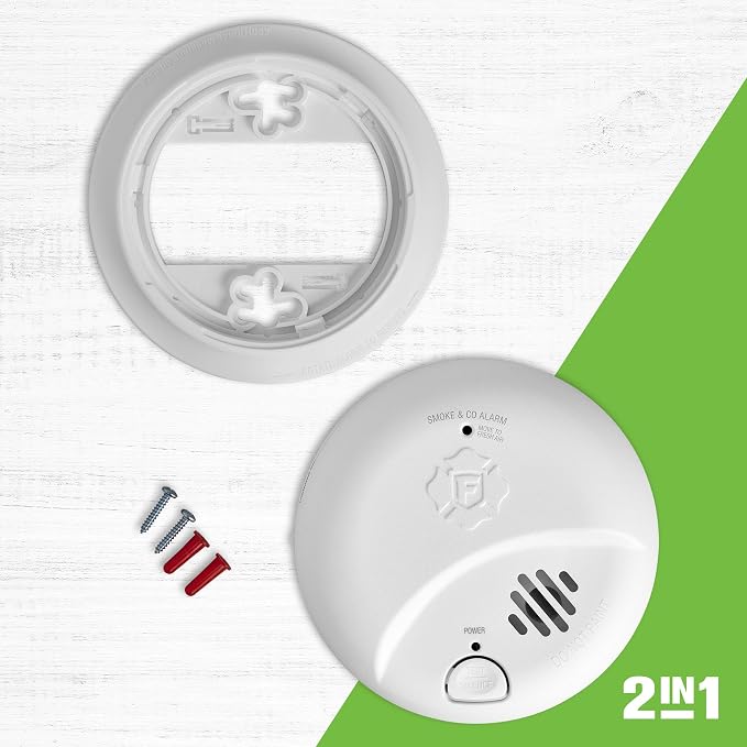 First Alert SMICO110, 10-Year Battery Combination Smoke & Carbon Monoxide Alarm - Image 3