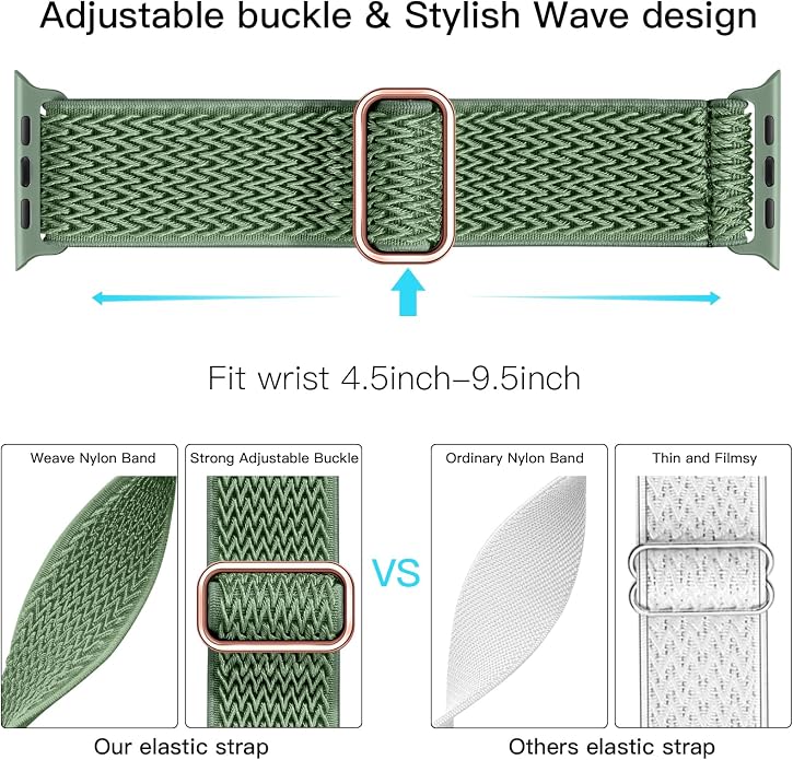 Lerobo Stretchy Nylon Solo Loop Band, Compatible - Image 9