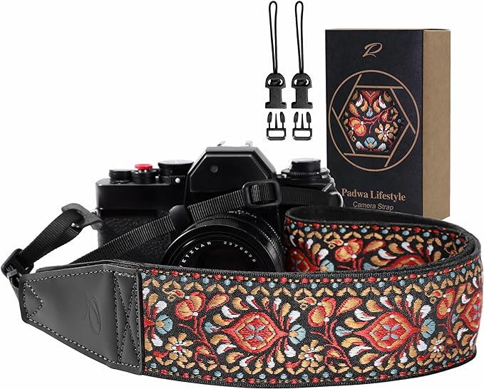 Padwa Lifestyle Red Flower Camera Strap by PadwaLifestyleCameraStrap
