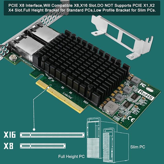 X540T2 Dual 10GbE RJ45 Ports Converged Ethernet Adapter - Image 6