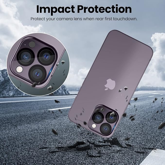 Tensea for iPhone 14 Pro / 14 Pro Max Camera Screen Protector, Tempered Glass - Image 4