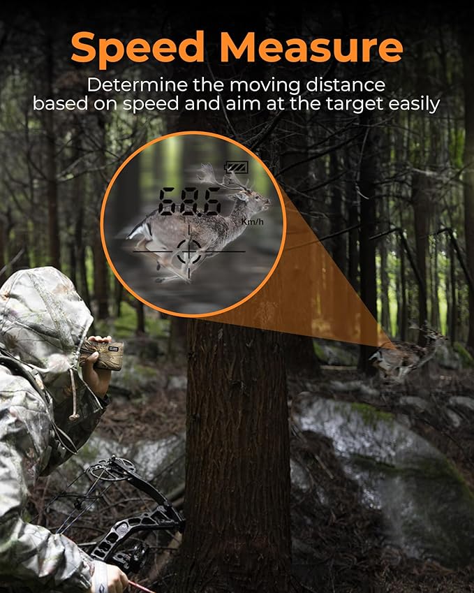 Hunting Range Finder 3280 Yards, CIGMAN Rechargeable Laser Rangefinder 6X - Image 3