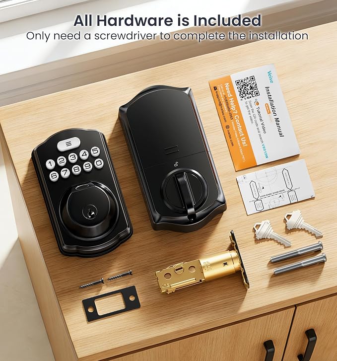 Veise VE012W Built-in WiFi Fingerprint Smart Lock, App Remote Control, - Image 10
