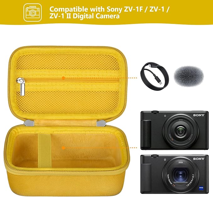 Hard Travel Case for Sony ZV-1F / ZV-1 / ZV-1 II Digital Camera, Vlogger Camera - Image 2