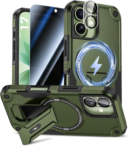 Goton for iPhone 17 Case with Privacy Tempered Glass Screen Protector & Camera by Goton