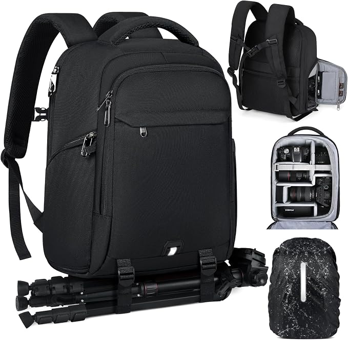 RAINSMORE Camera Backpack Camera Bag by RAINSMORE