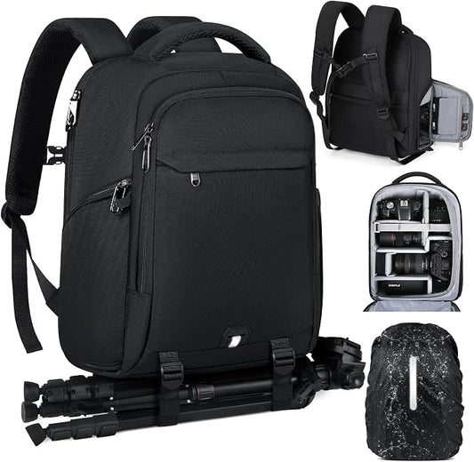 RAINSMORE Camera Backpack Camera Bag by RAINSMORE