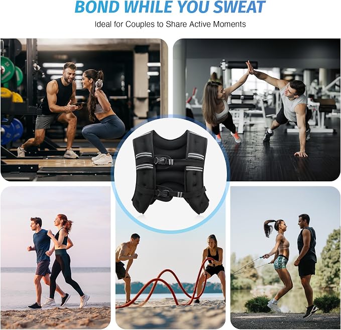 ZELUS Weighted Vest, 6lb/8lb/12lb/16lb/20lb/25lb/30lb Weight Vest - Image 5