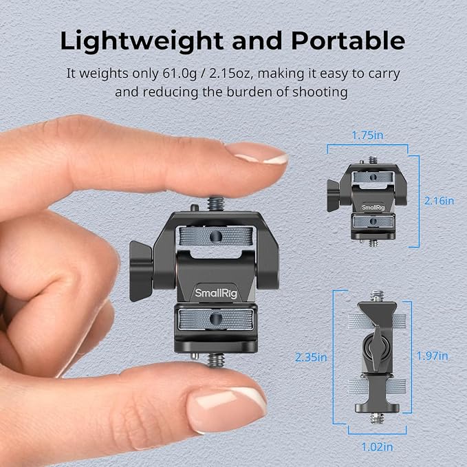 SmallRig Adjustable Camera Monitor Mount, 360° Swivel and 180° Tilt Monitor - Image 6