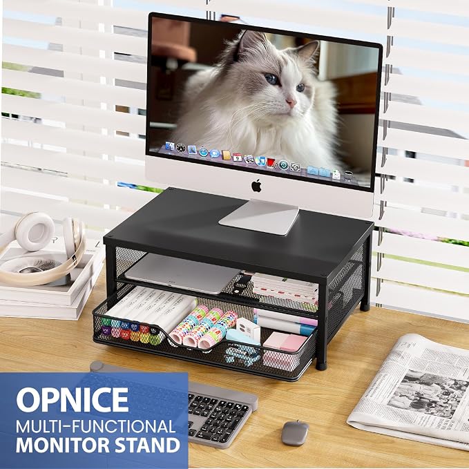 OPNICE Computer Monitor Stand Riser, Desk Organizer - Image 2