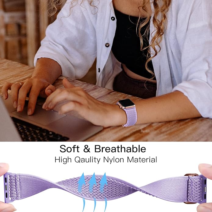 Lerobo Stretchy Nylon Solo Loop Band, Compatible - Image 5