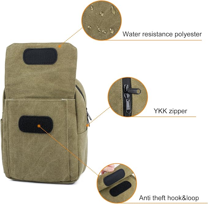 TULLIO Small Camera Bag, Lightweight Camera Sling Bag Waterproof - Image 2
