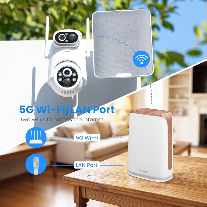 Eseecloud 4-Cam Kit, Dual Lens Solar Security Camera Wireless Outdoor System - Image 9
