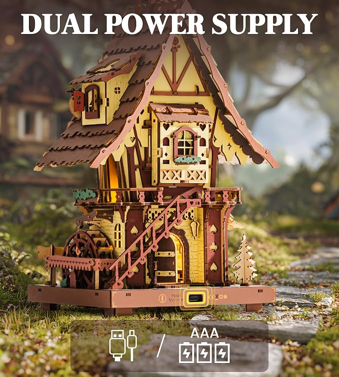 ROKR Cuckoo Clock Mechanical 3D Wooden Puzzle Kit - Image 3