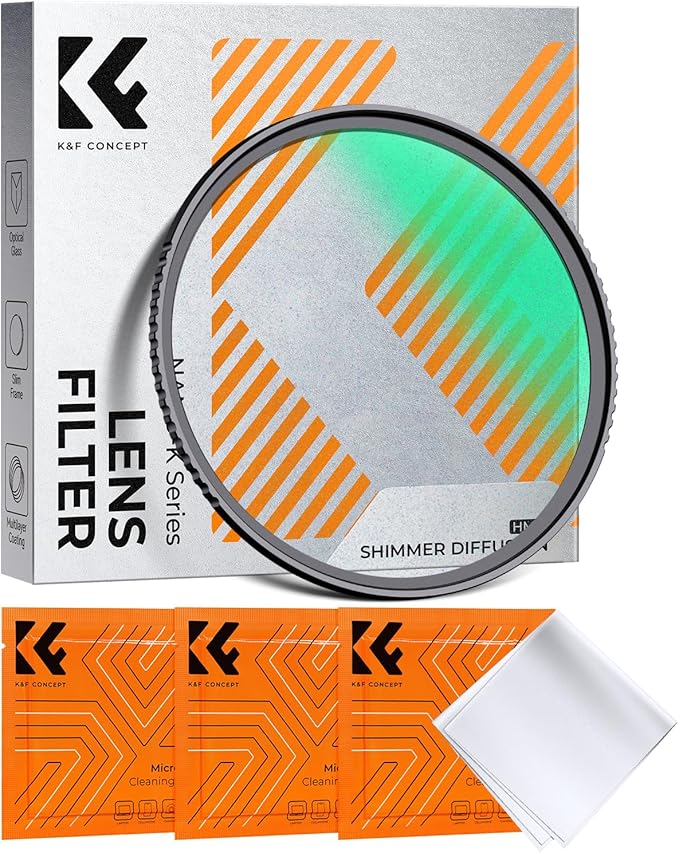 K&F CONCEPT 67mm Shimmer Diffusion 1 Effect Filter Optical Glass 18 by KFCONCEPT