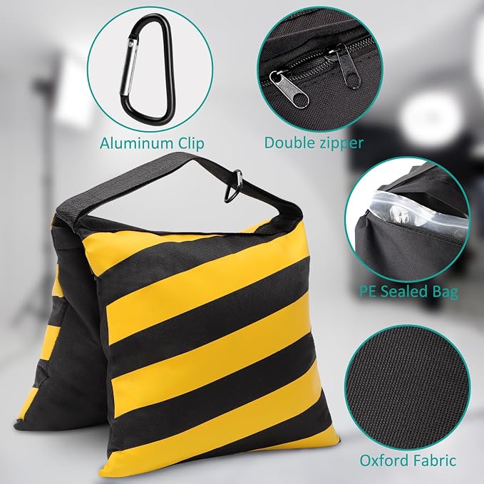 Aimosen 4 Packs Yellow Sandbag Weight Bags - Image 3