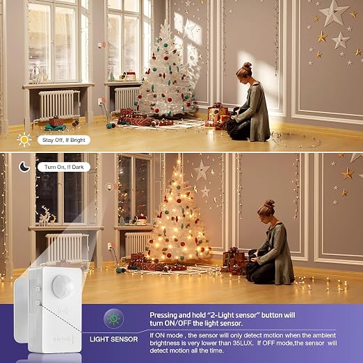RAYZEEK Wireless Motion Sensor Plug Kits, No-Wire Mini PIR Sensor Switch - Image 5