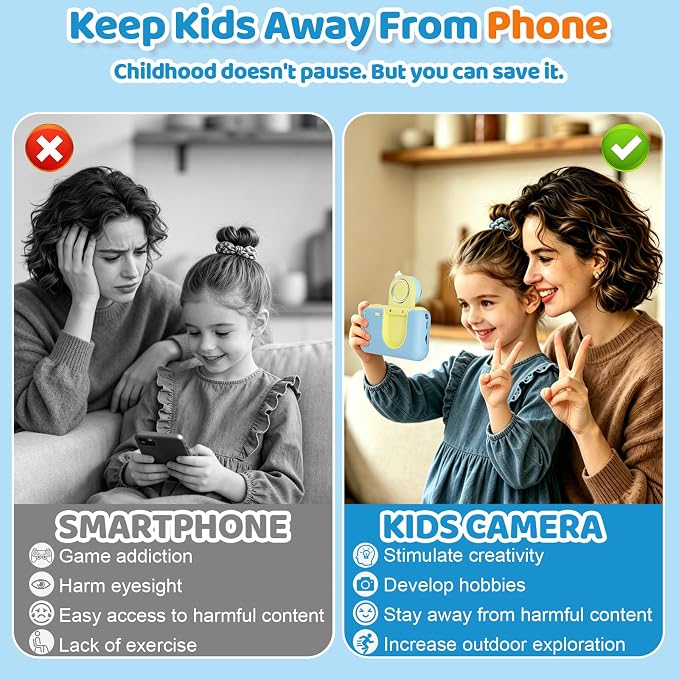 Makolle Camera for Kids, Portable Travel Camera for Childrens Age 3-8, Drop - Image 2