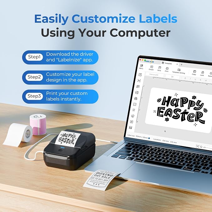 PM240 Label Maker Machine with Tapes, Set 1 - Image 9