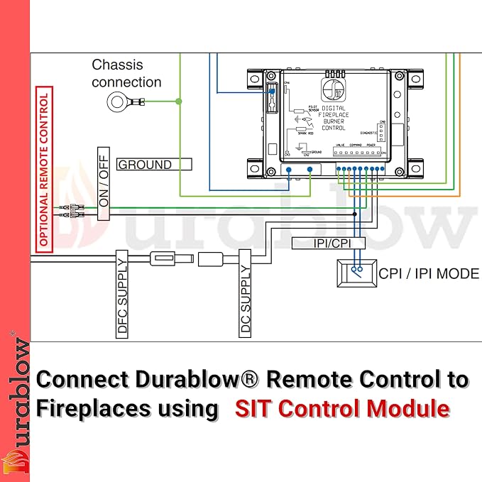 Durablow TR2001 Gas Fireplace On/Off Remote Control Kit - Image 4