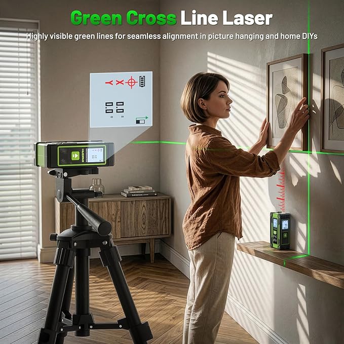 Digital Laser Tape Measure 4-in-1, HUEPAR ±1/16" Laser Measure - Image 3