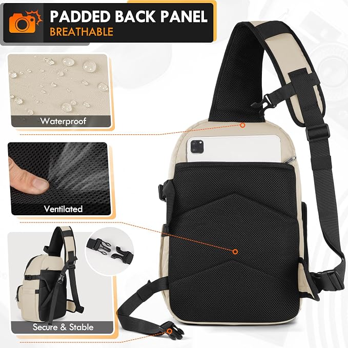 RAINSMORE Camera Bag, DSLR & Mirrorless Camera Sling Bag - Image 6